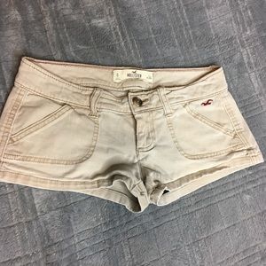 Hollister Low-Rise Khaki Shorts